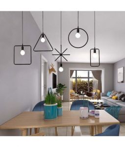 Đèn thả khung hình học LM