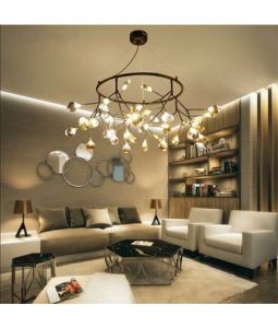 Đèn thả vòng hera thủy tinh khói LMKD45.80