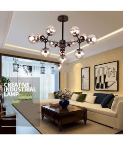 Đèn thả thủy tinh phân tử 12 bóng LM22112