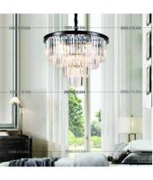 Đèn chùm pha lê viền đen LM228091