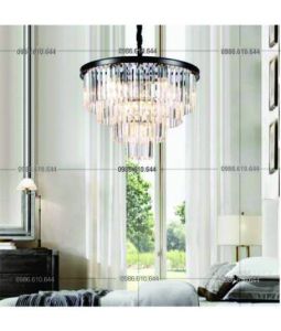 Đèn chùm pha lê viền đen LM228091