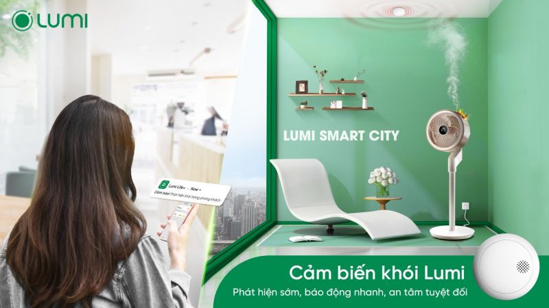 Cảm biến khói thông minh Lumi: Phát hiện sớm – Báo động nhanh – An tâm tuyệt đối